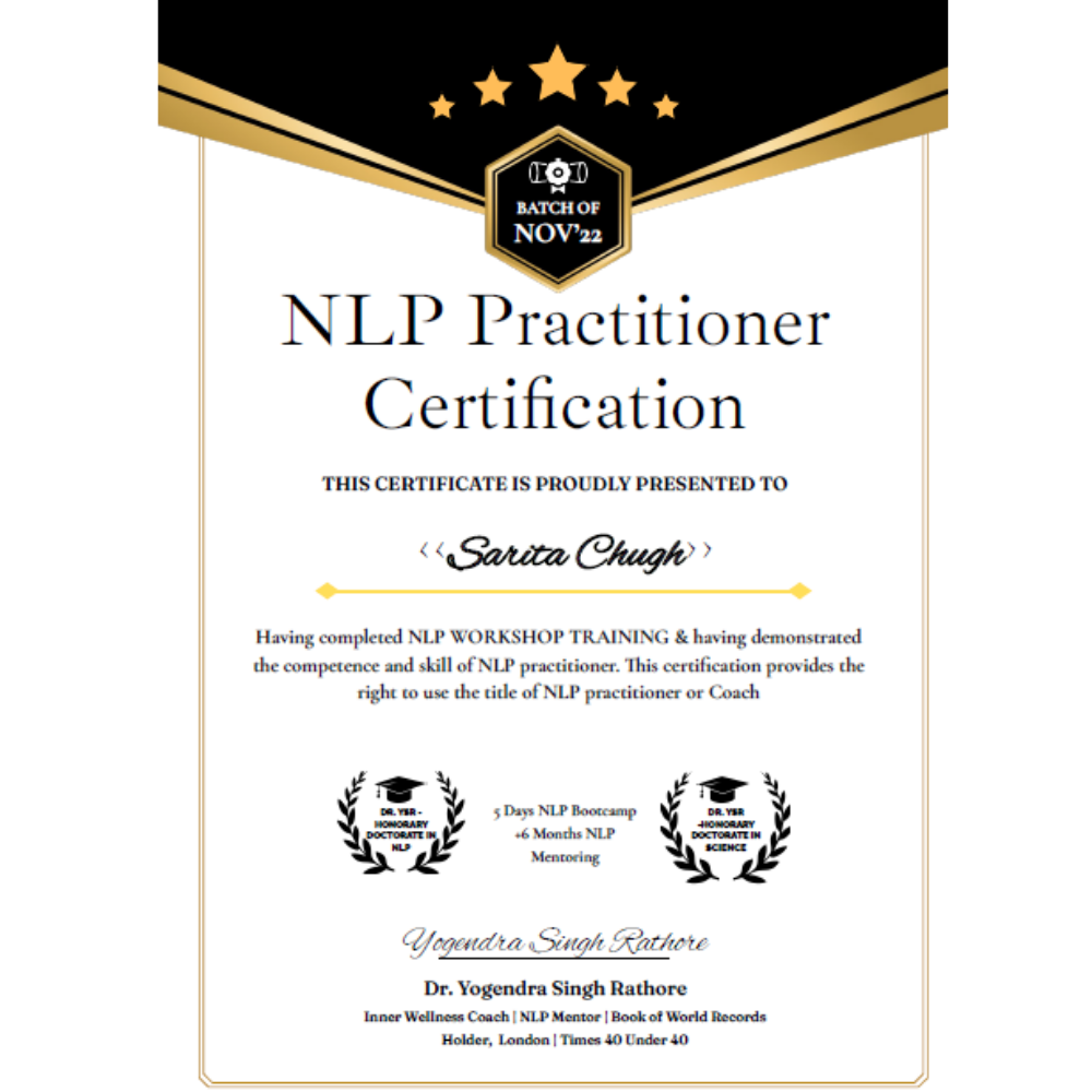 NLP Practitioner Certification